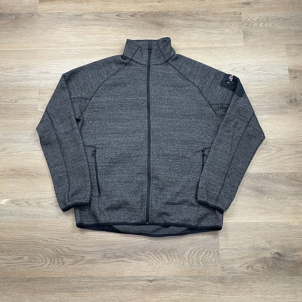 Berghaus Jacket Mens Extra Large Gray Blu Fleece Full Zip Outdoor